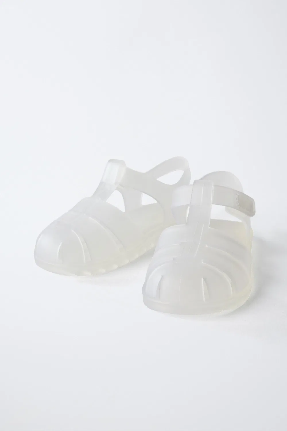 Сандалии с резиновой клеткой ZARA, Transparent — фото 3