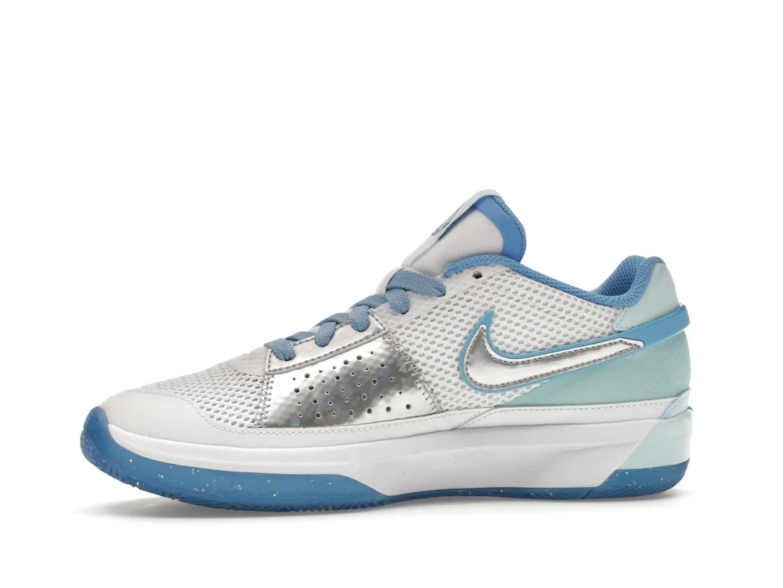 Детские кроссовки для баскетбола с принтом Nike Ja 1 SE Nike, Glacier Blue Metallic Silver White University Blue — фото 3