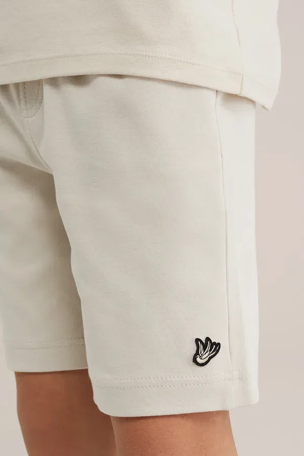 Брюки хлопковые Tracksuit bottoms We Fashion, beige, бежевый — фото 2