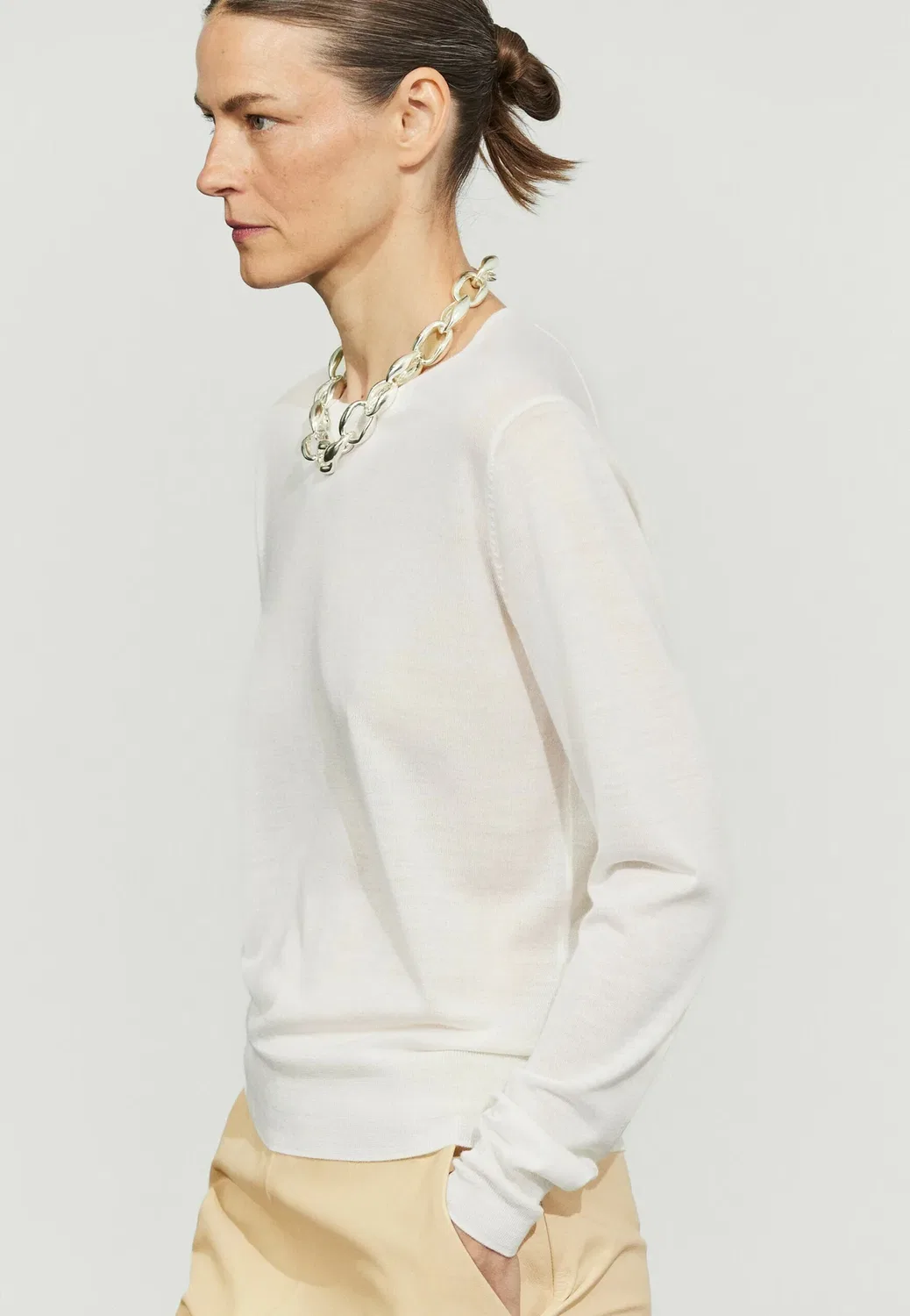 Прыгун Massimo Dutti, Sand — фото 4