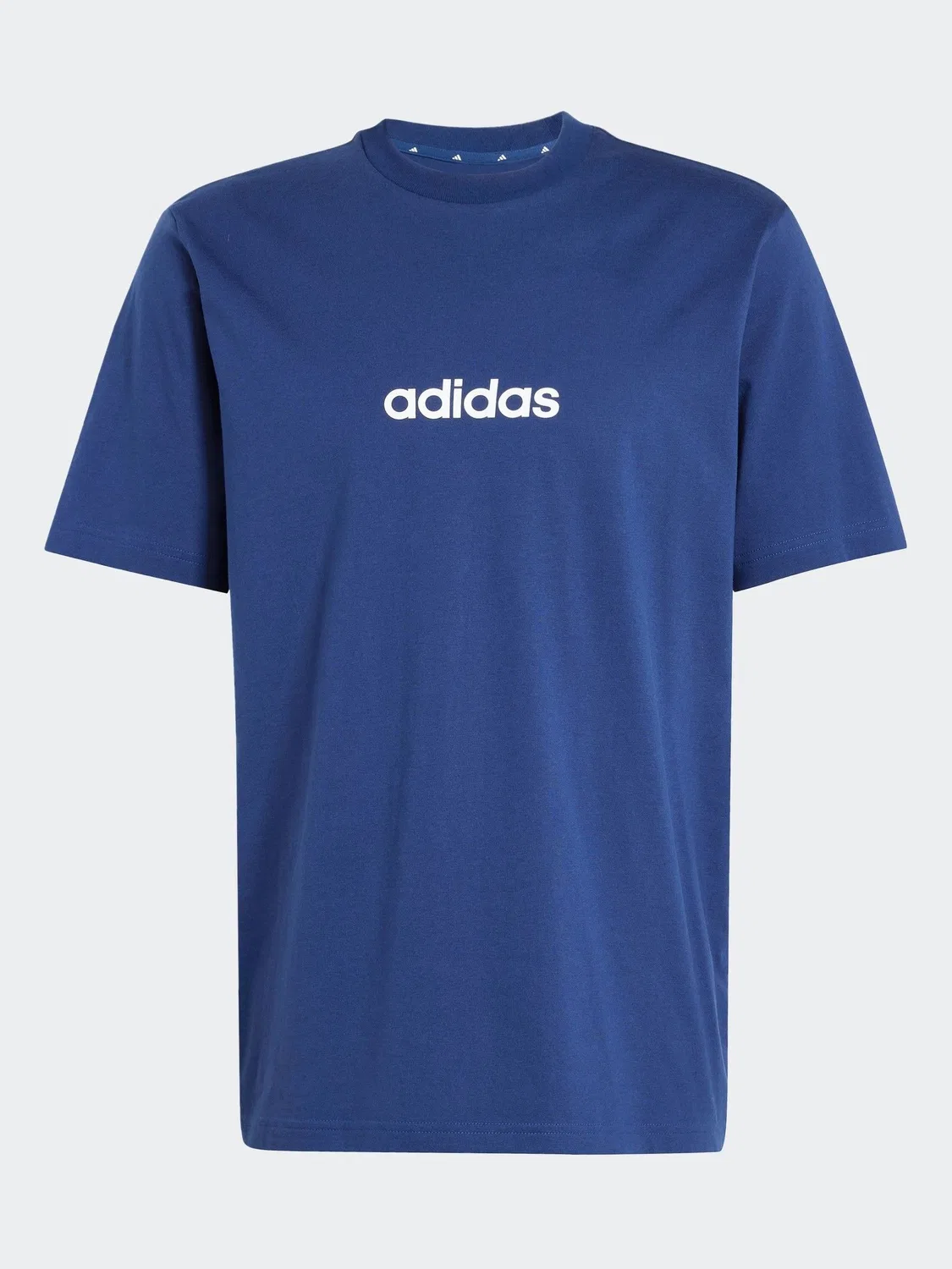 Футболка с линейным брендингом adidas, синий — фото 4