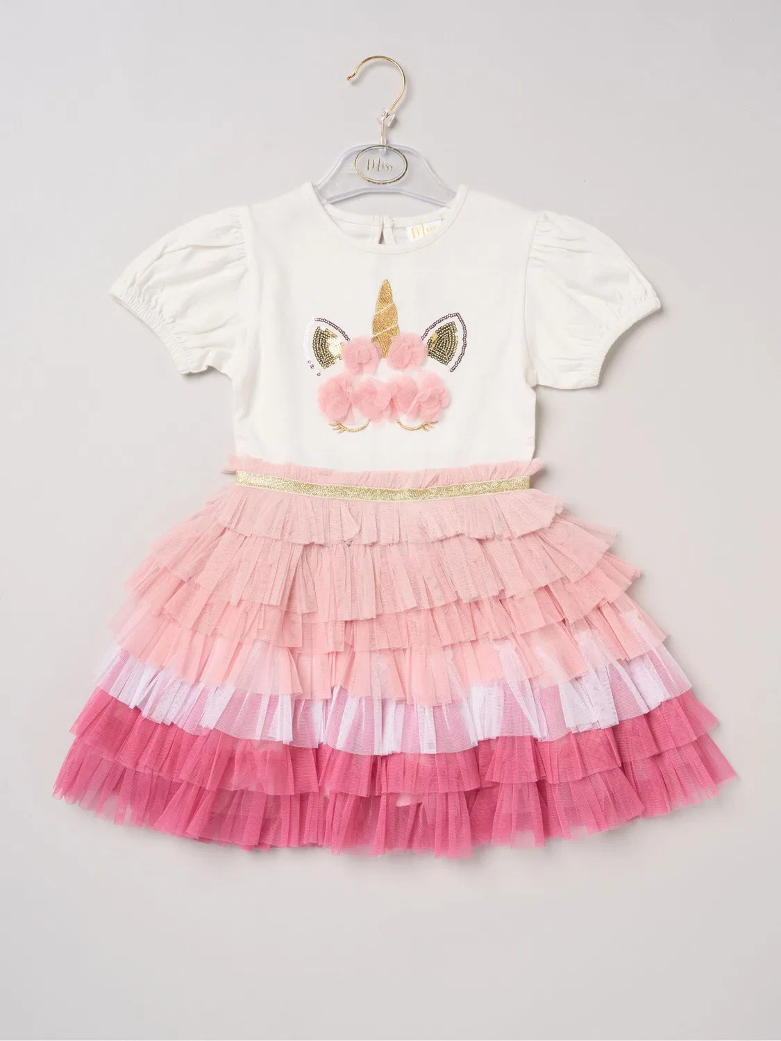 Платье с пайетками и вышивкой Miss Tutu Dress, Dark Pink