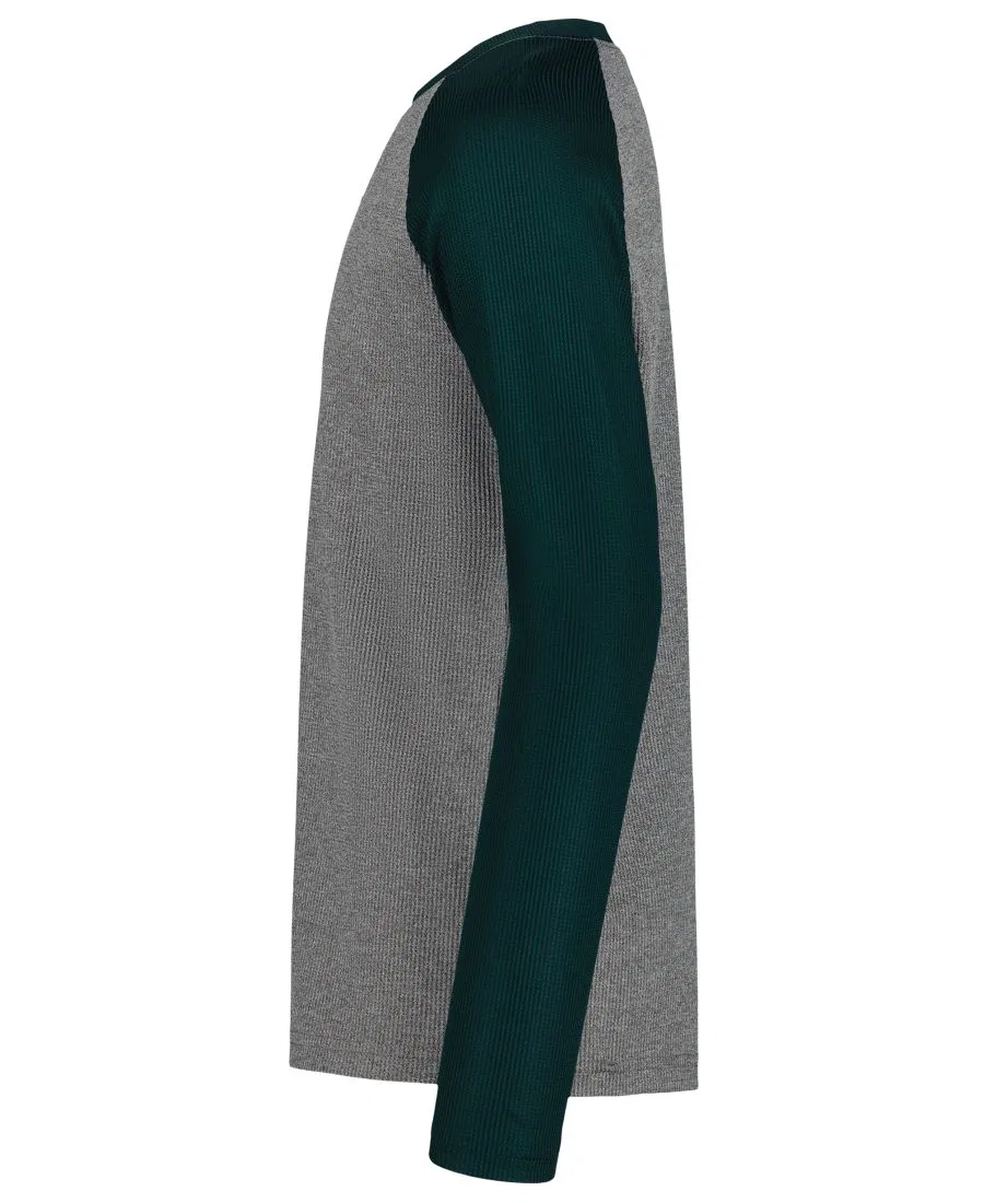 Футболка спортивная с регланом и длинным рукавом Under Armour, Clay Green Heather — фото 3