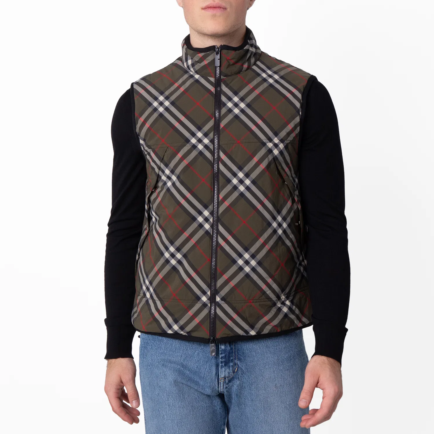 Жилет утепленный с принтом Check Print Padded Gilet Burberry, Loch Ip Check