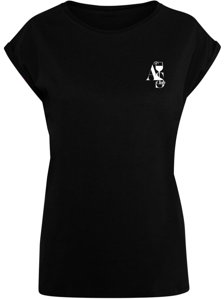 

Футболка "AS Club Ladies Extended Shoulder Tee" черного цвета Mister Tee, Черный, Футболка "AS Club Ladies Extended Shoulder Tee" черного цвета Mister Tee