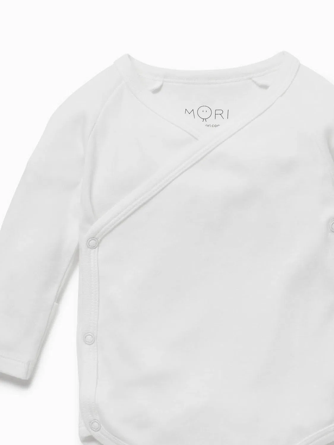 Боди-кимоно с длинным рукавом, Supersoft Mori, белый — фото 3