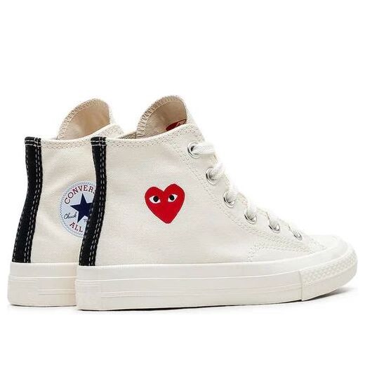 (PS) Converse x Comme des Garcons PLAY Single Heart Chuck Taylor All Star 70 Hi 'Milk' — фото 3