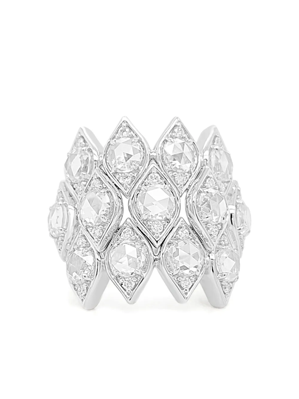 

Бриллиантовое кольцо из 18-каратного белого золота HYT Jewelry, серебяный