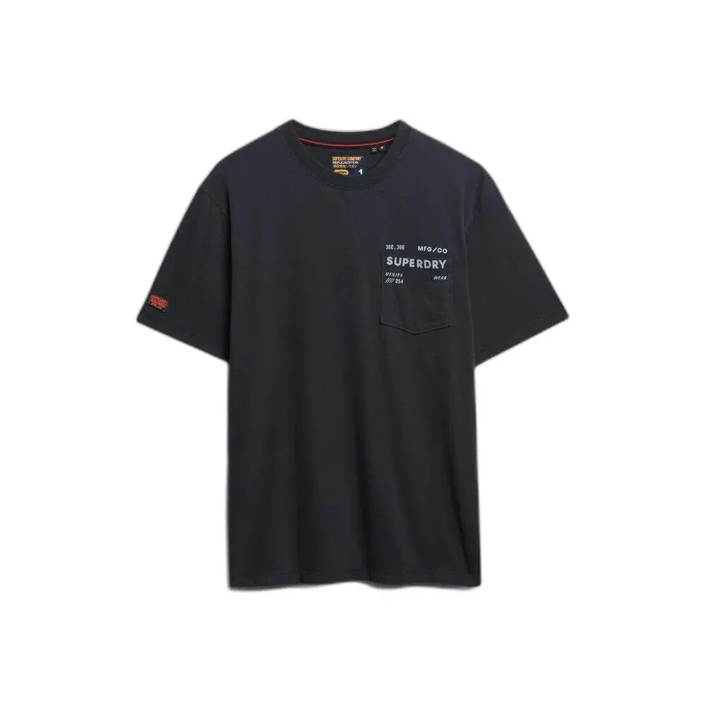 Мужская хлопковая футболка Utility Superdry, Schwarz