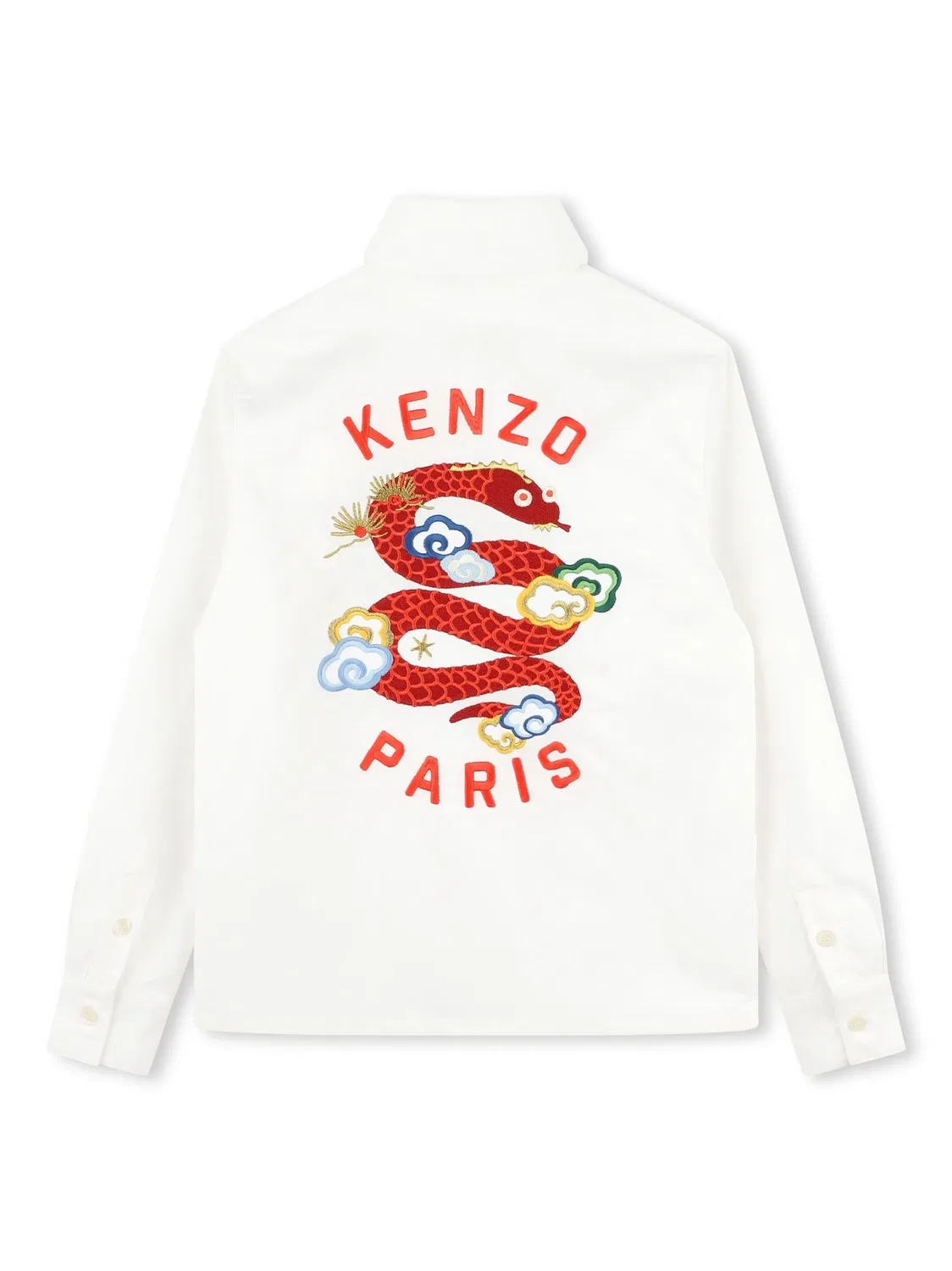 Рубашка с вышитым логотипом Kenzo, белый — фото 2