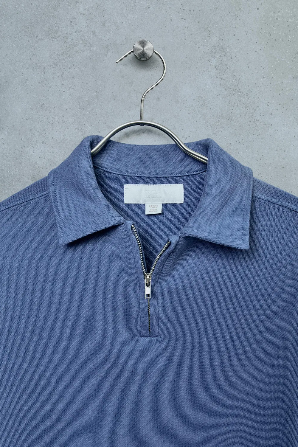 STORIESZ - Плюшевая толстовка-поло на молнии ZARA, Blue/Steel — фото 3