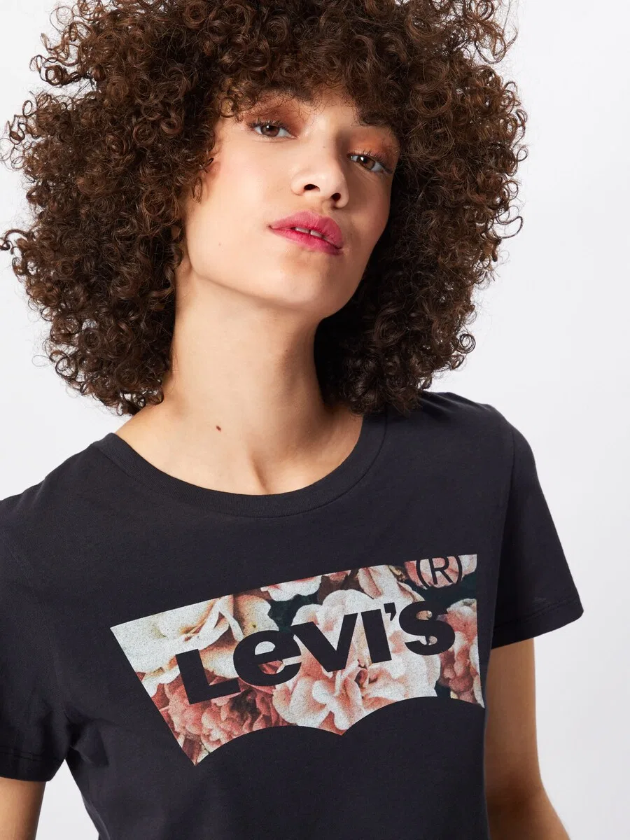 Футболка LEVI'S "Perfect Tee" черного цвета — фото 2