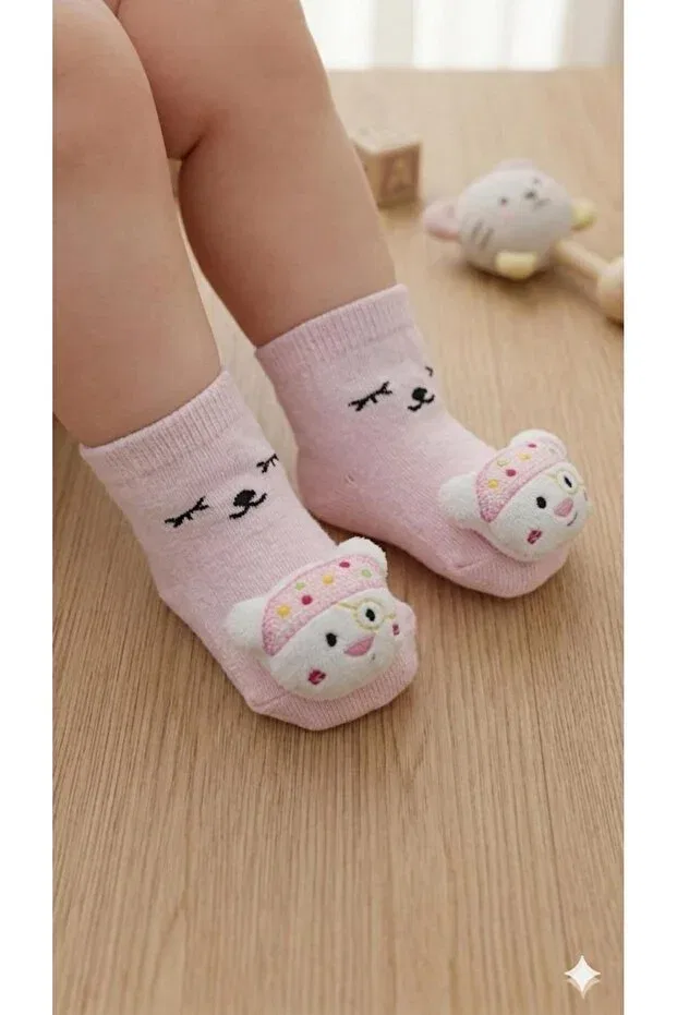 Детские носки для малышей с 3D фигурками животных Haanbebe, Kitty2