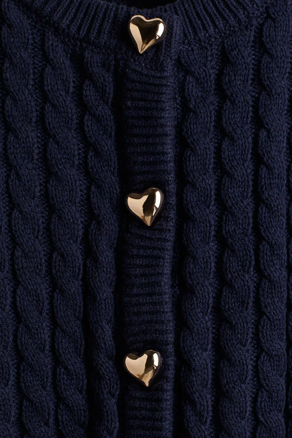 Кардиган с узором «косичка» H&M, Marineblau — фото 2