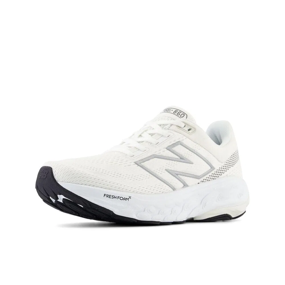 Детские беговые кроссовки для девочек с максимальной амортизацией New Balance Fresh Foam X 860 V14, White Sea Salt Black