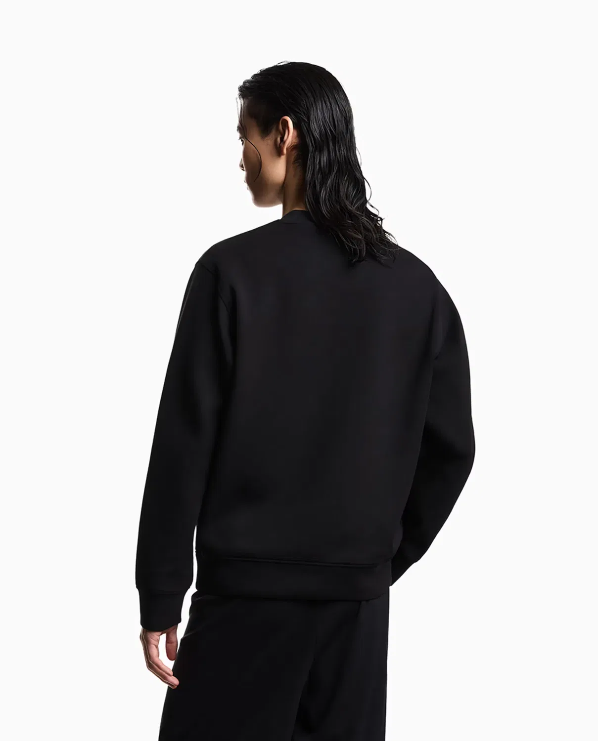 Мужская свитшот с принтом Emporio Armani, Negro — фото 2