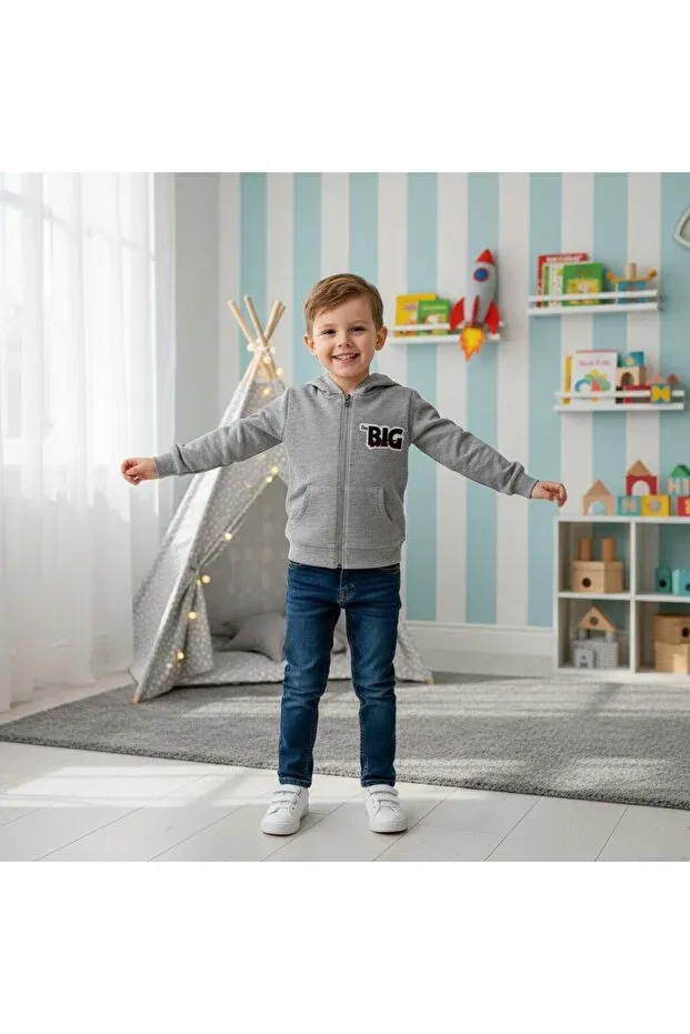 Детский кардиган с капюшоном Ayma Home, Gray