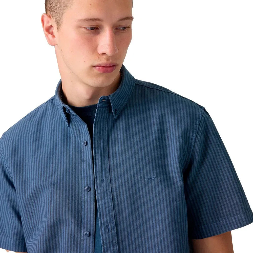 Мужская рубашка с коротким рукавом Authentic Short Sleeve Shirt Levi's, Blue — фото 4