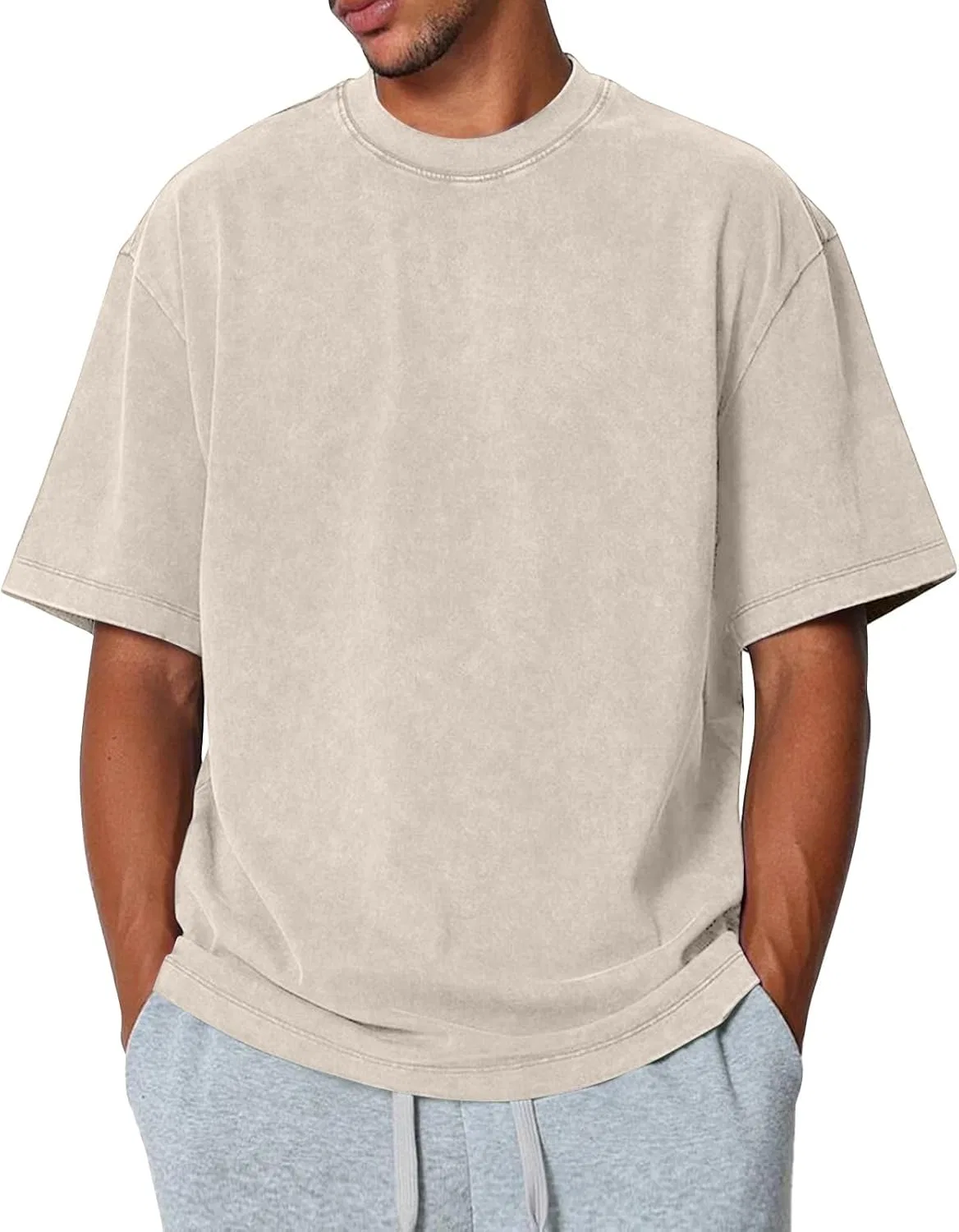 Мужская футболка оверсайз Heavyweight, Beige
