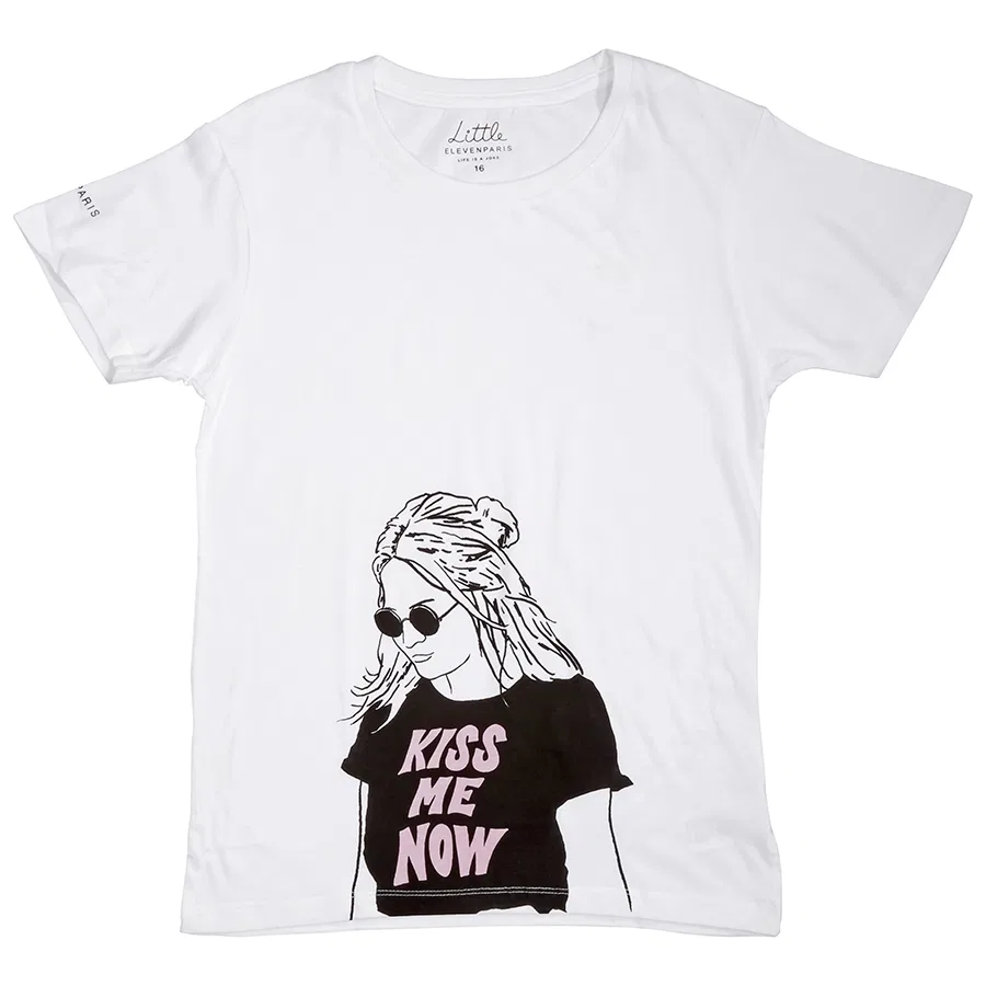 Футболка с графическим принтом Snapkiss Eleven Paris, White