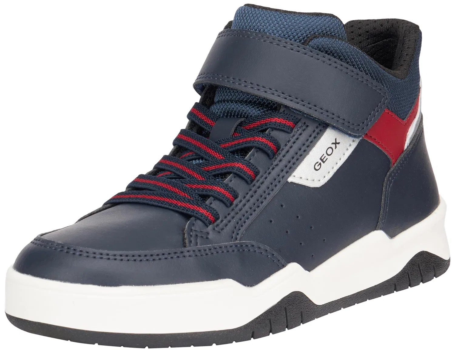 Детские кроссовки для мальчиков с высоким голенищем J Perth Boy B Geox, Red Navy