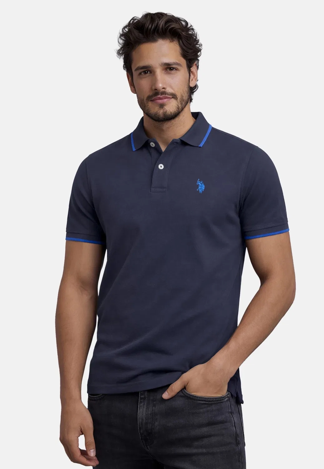 Мужское поло с коротким рукавом P040 U.S. Polo Assn., Navy