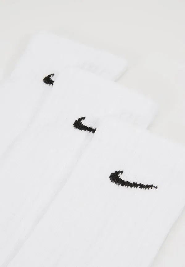 Носки из хлопка Everyday Cush Crew 3 Pack Nike Sportswear, White/Black, белый/черный — фото 3