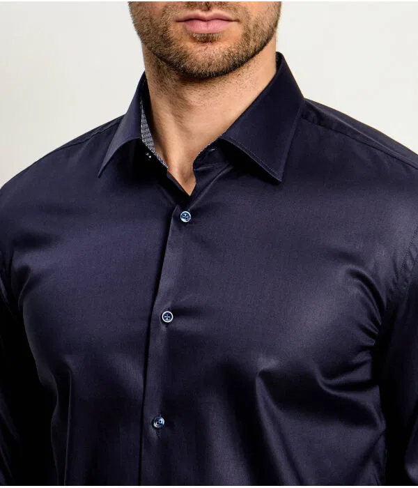 Мужская рубашка slim fit H-HANK-K-C3-261 BOSS, Blu Marino — фото 4