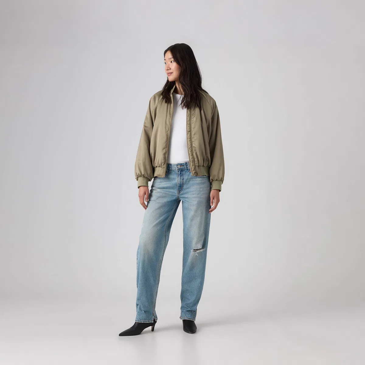 Женские джинсы зауженные Medium Blue Levis, Medium Blue — фото 4