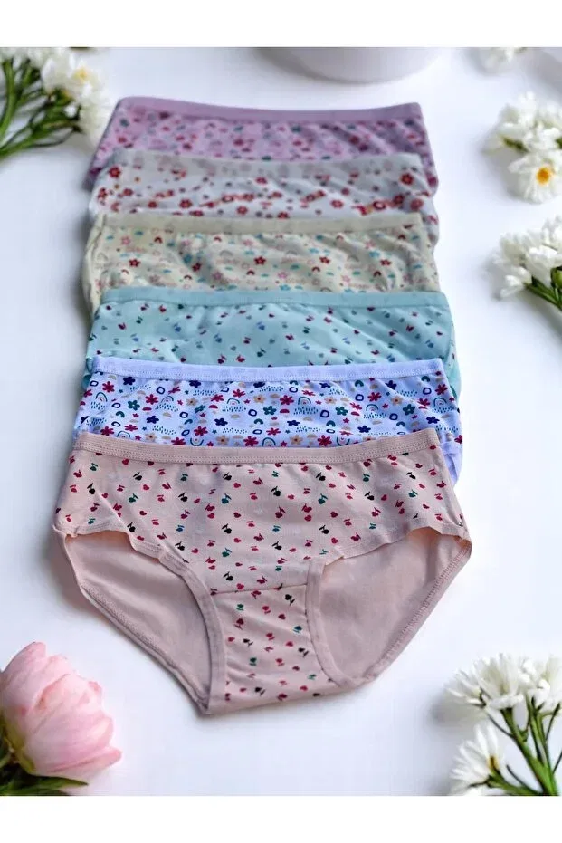Детский комплект трусов для девочек с принтом 6 pack Kossiga, Mixed Color