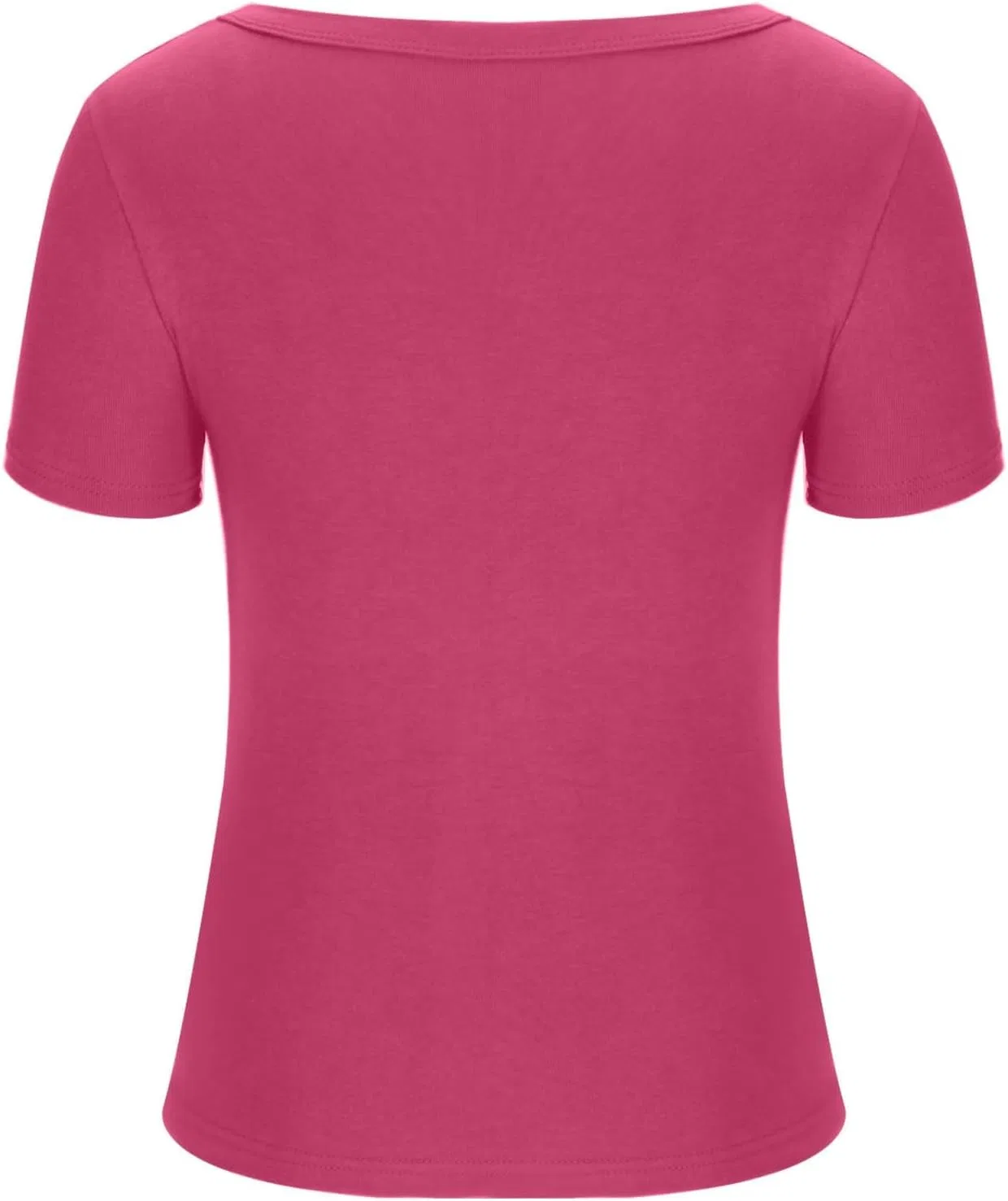Женская футболка ribbed crew neck racerback slim fitted, Hot Pink — фото 4