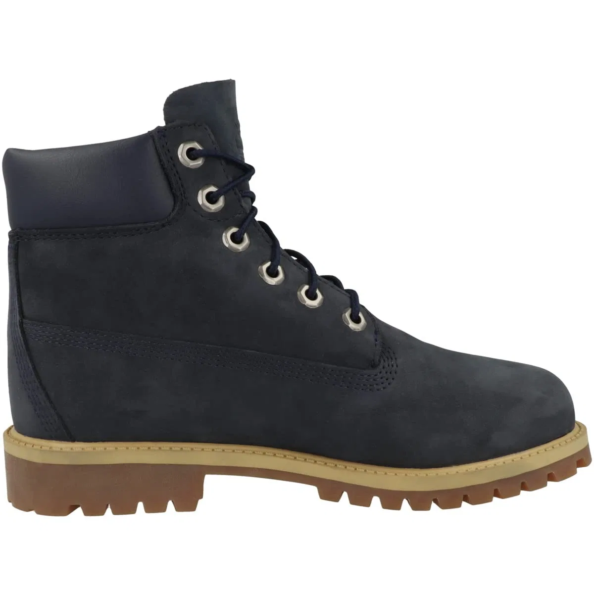 Детские ботинки для мальчиков кожаные 6 in Premium Waterproof Timberland, Blue Medium Blue Nubuck P01 — фото 3
