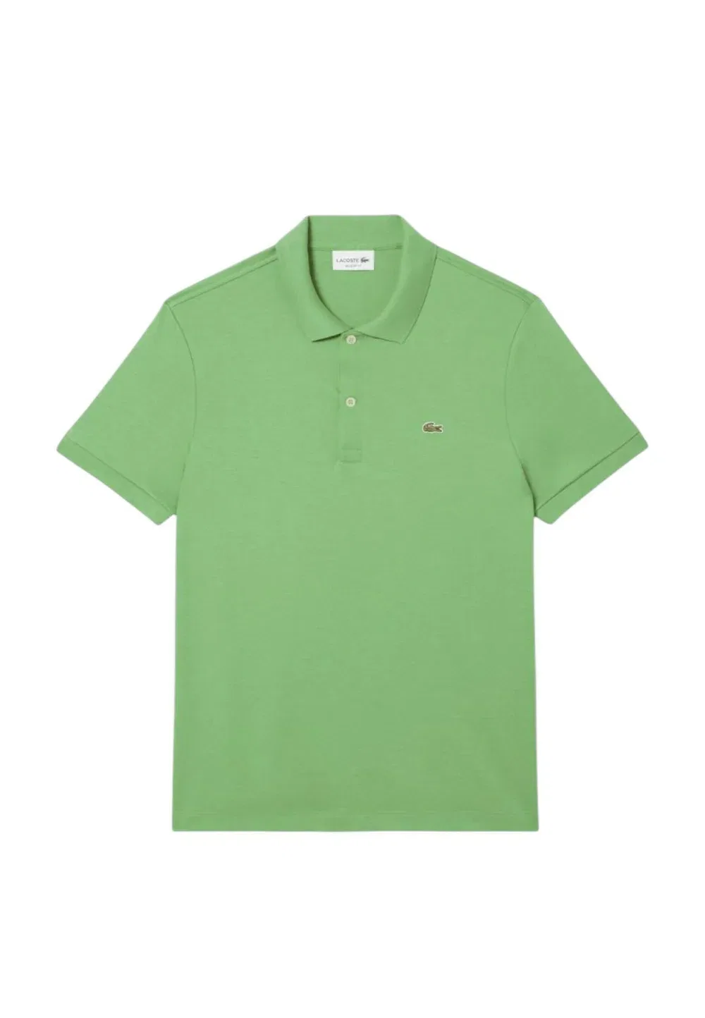 Рубашка поло Lacoste, однотонная, зеленый — фото 3