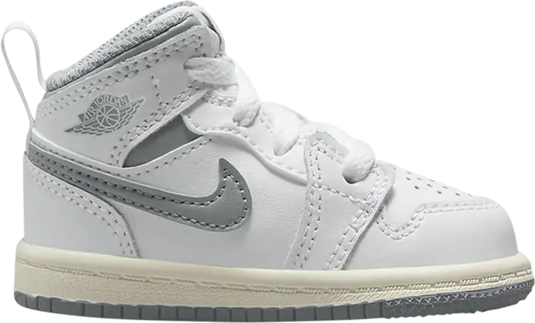 

Кроссовки Air Jordan 1 Mid TD Neutral Grey, белый