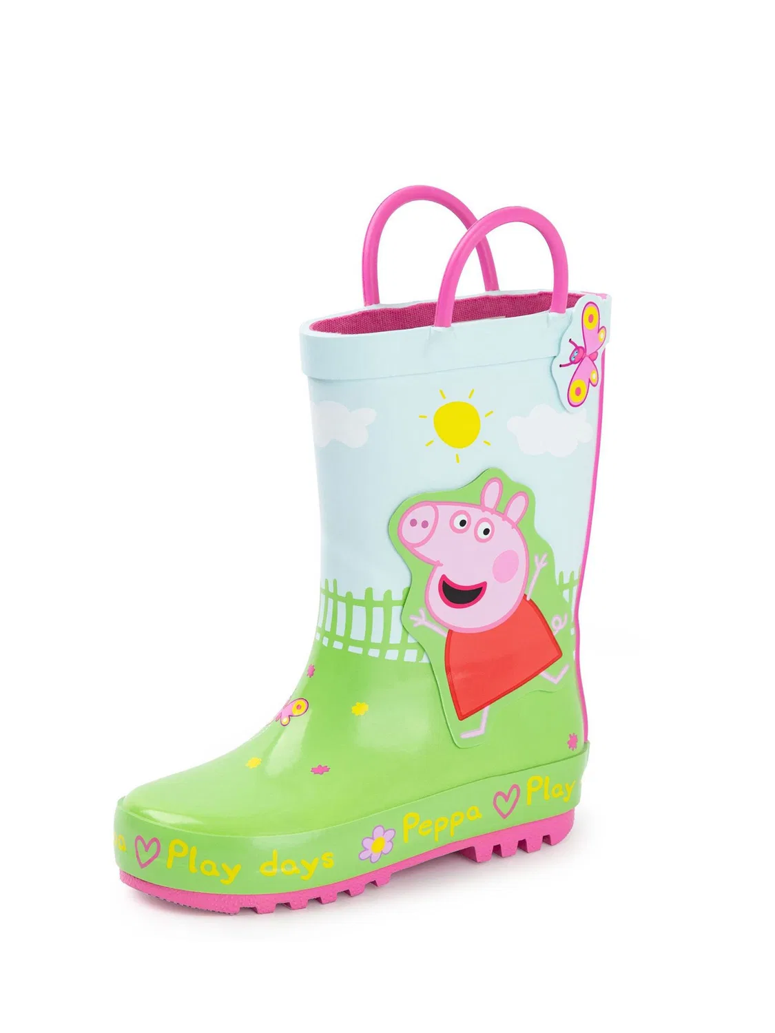 Резиновые сапоги Peppa Pig Kids Wellies with Handles Vanilla Underground, зеленый