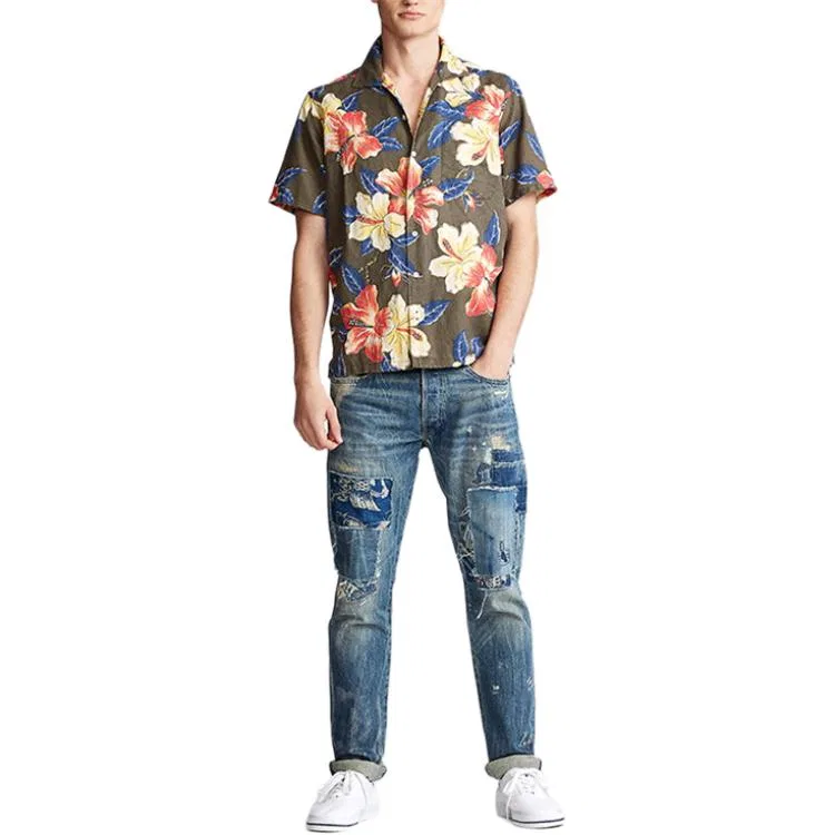 Мужская рубашка с лацканами, прямой крой, Multicolor, Polo Ralph Lauren, Multicolor — фото 3