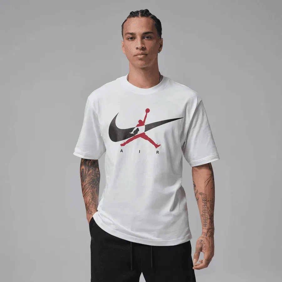 Футболка с коротким рукавом из хлопка Jordan Brooklyn Jumpman Crew Nike, Белый