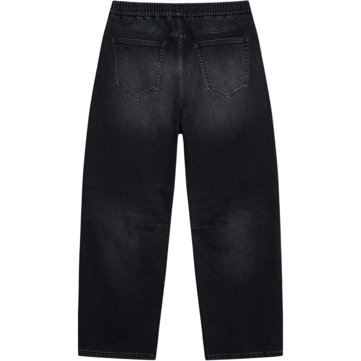 Мужские джинсы широкие с эффектом потертости GAP, Washed Black — фото 3