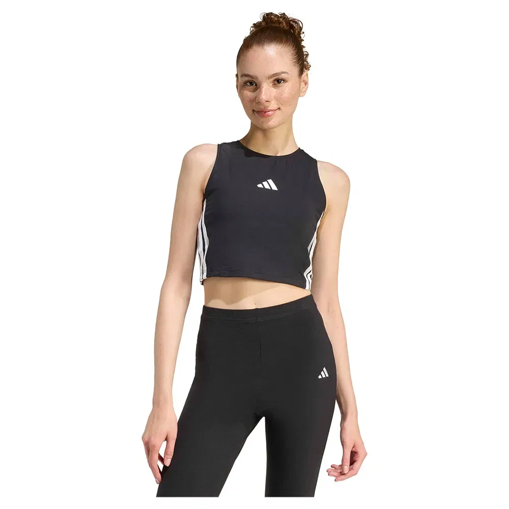 Утепленная безрукавка Adidas Essentials 3 Stripes, черный