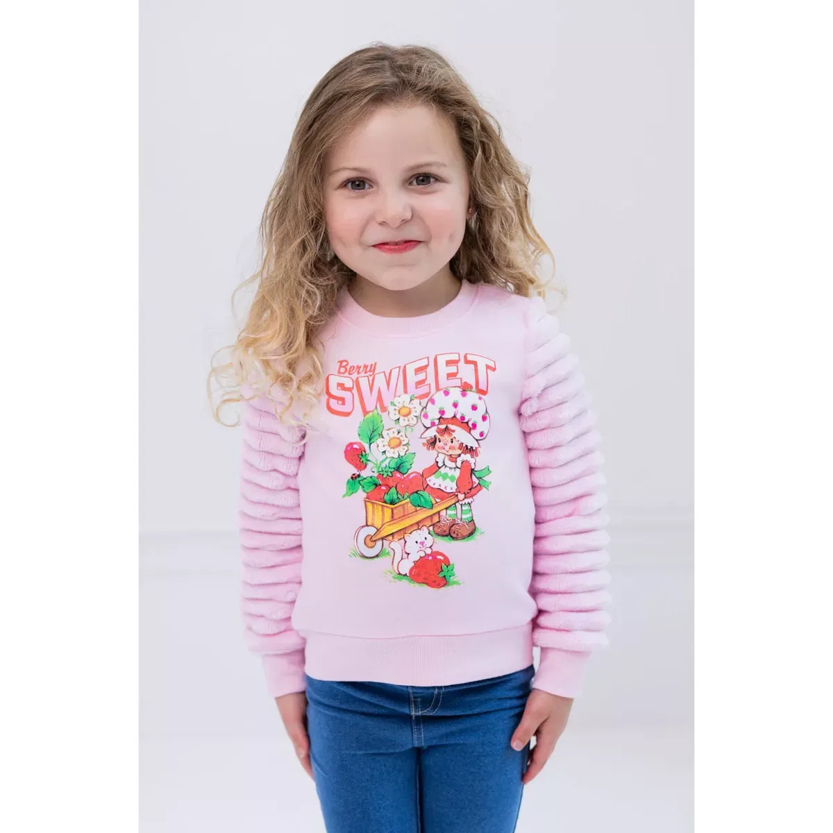 Детское худи для девочек с длинным рукавом Strawberry Shortcake, Pastel Pink — фото 2