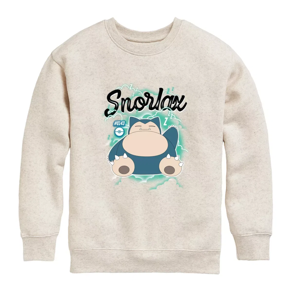 Детское свитшот с принтом Snorlax Graffiti Pokemon, Natural
