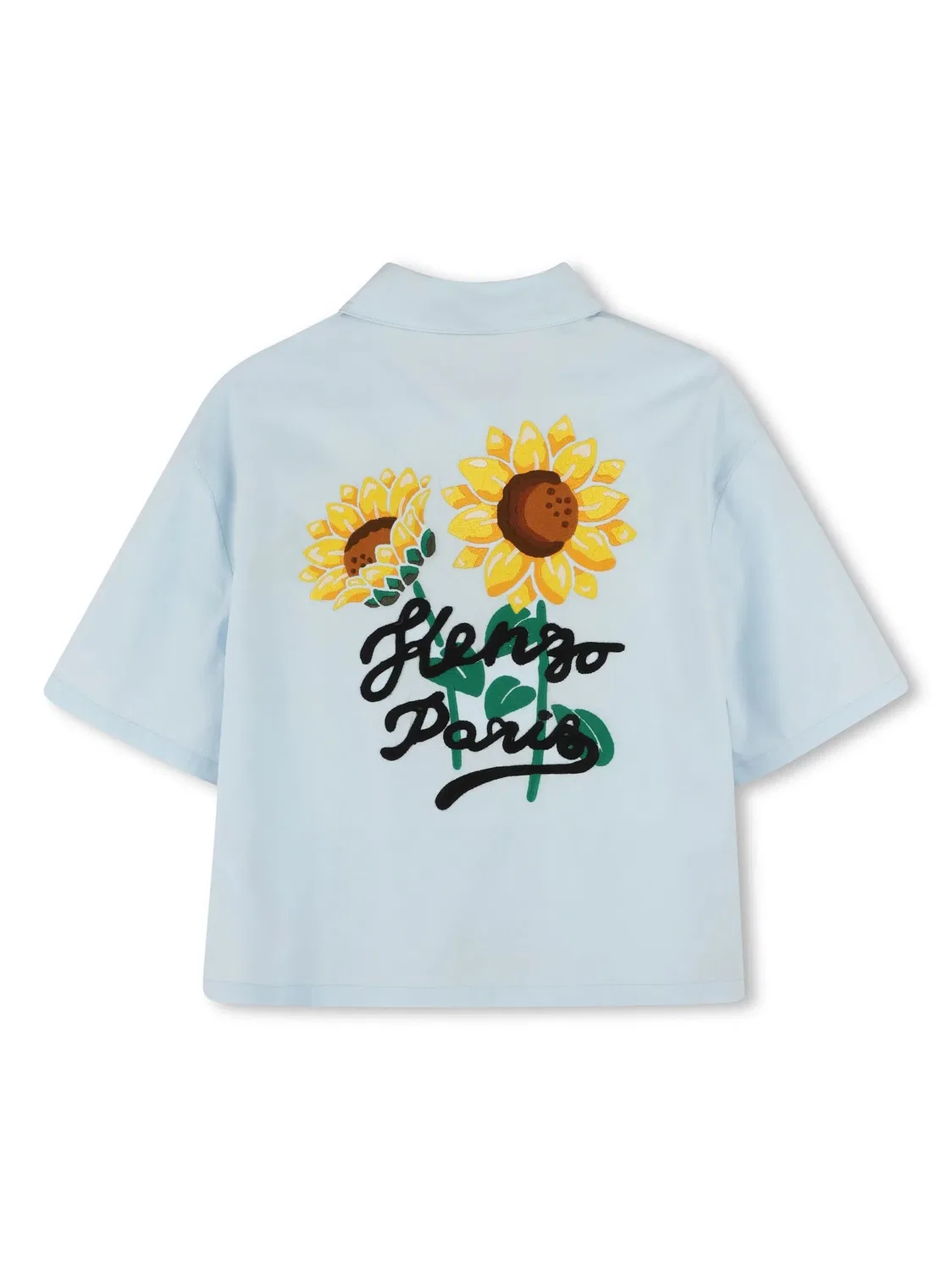 Kenzo Рубашка светло-голубого цвета с короткими рукавами — фото 2