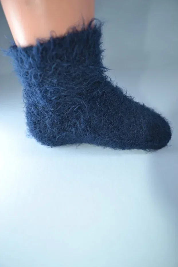 Детские носки для новорожденных из плюша Bamuta, Navy Blue — фото 2