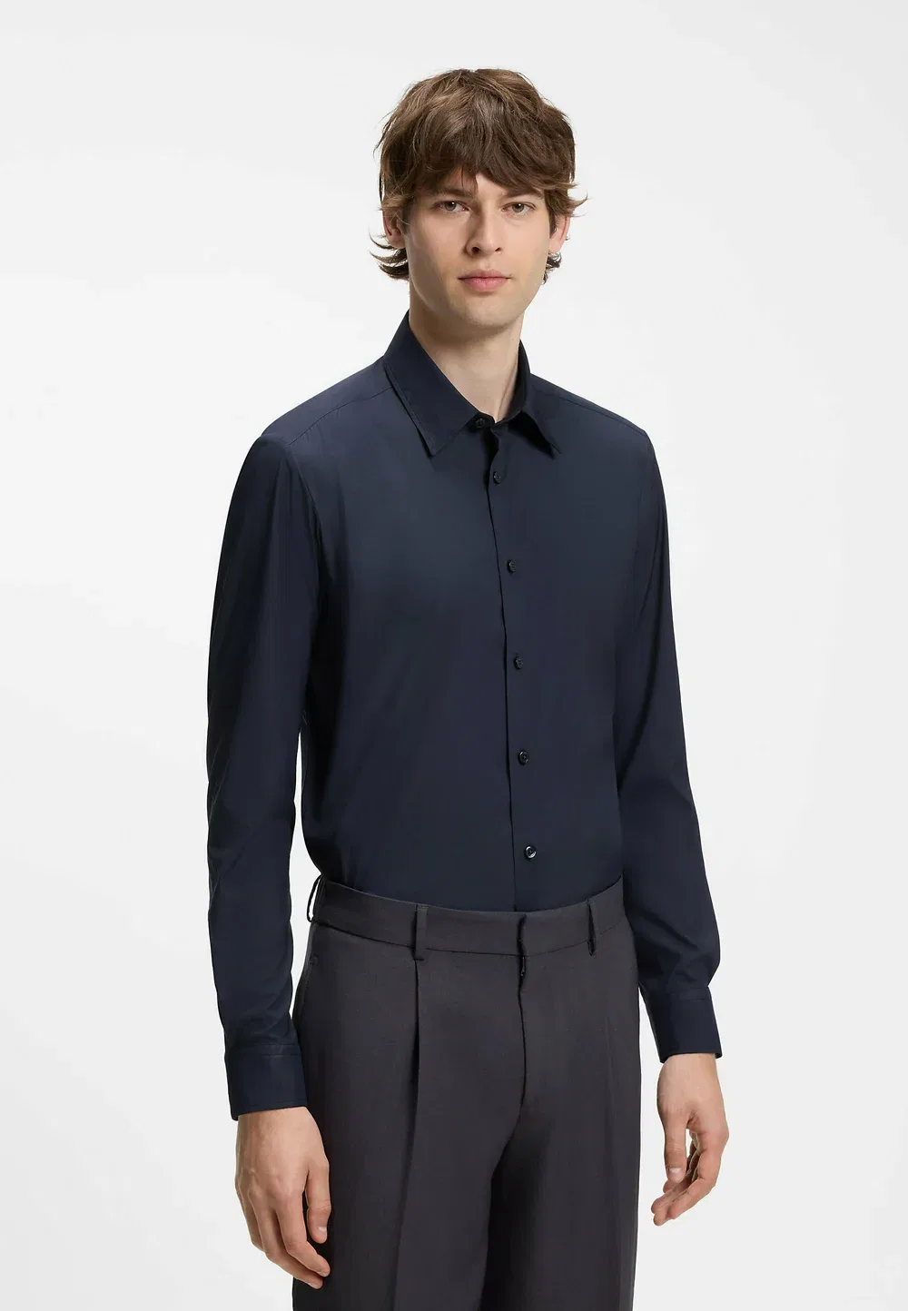 P-Liam-Kf-263 - формальная рубашка Boss, Dark Blue Four