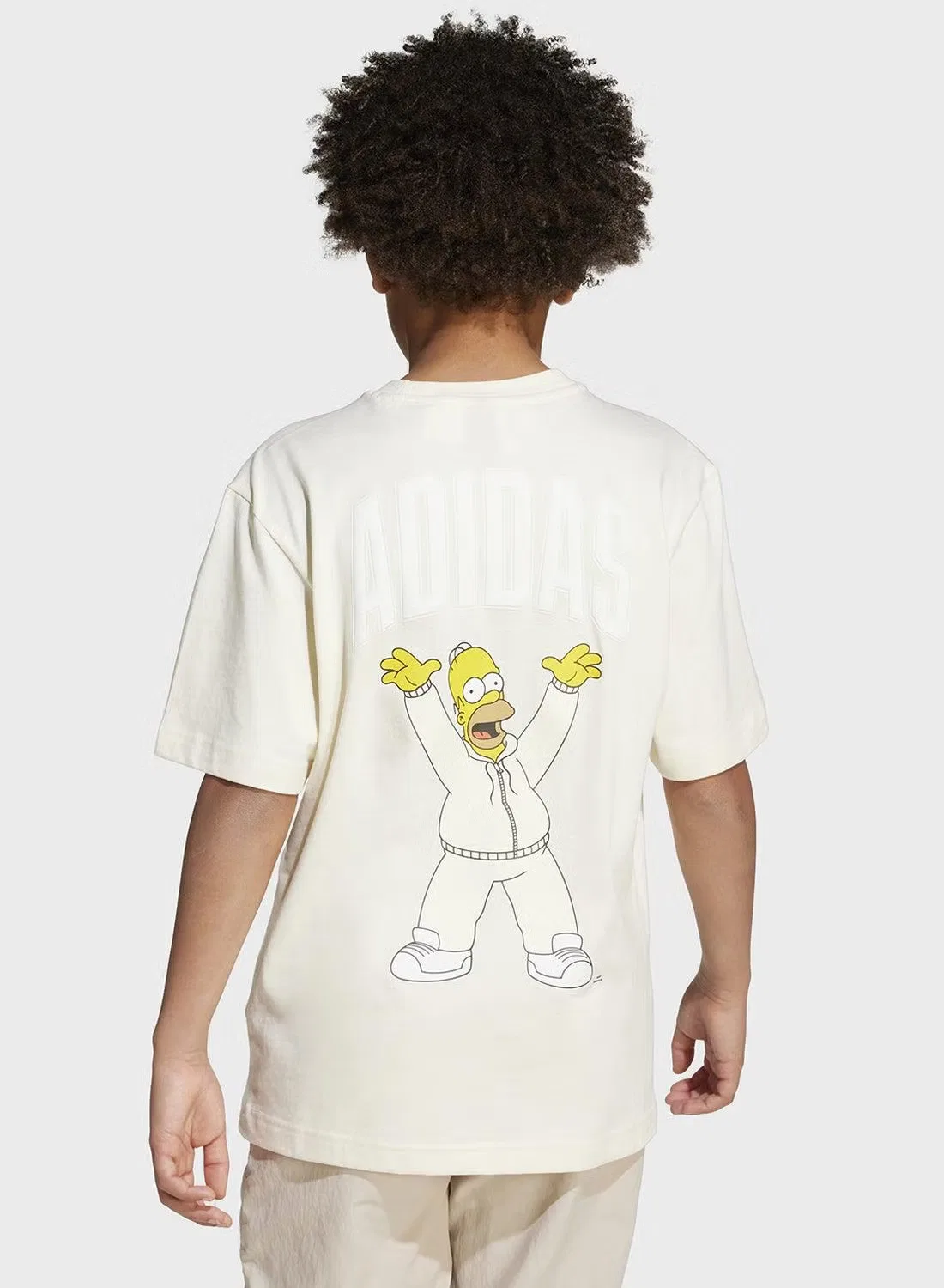 Футболка с принтом The Simpsons Graphics Adidas, серый — фото 2