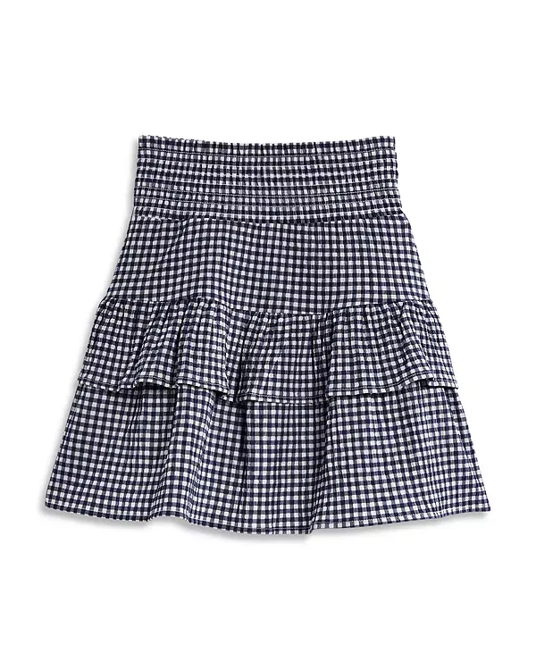 Детский топ для девочек с квадратным вырезом Aqua, Navy Gingham — фото 4