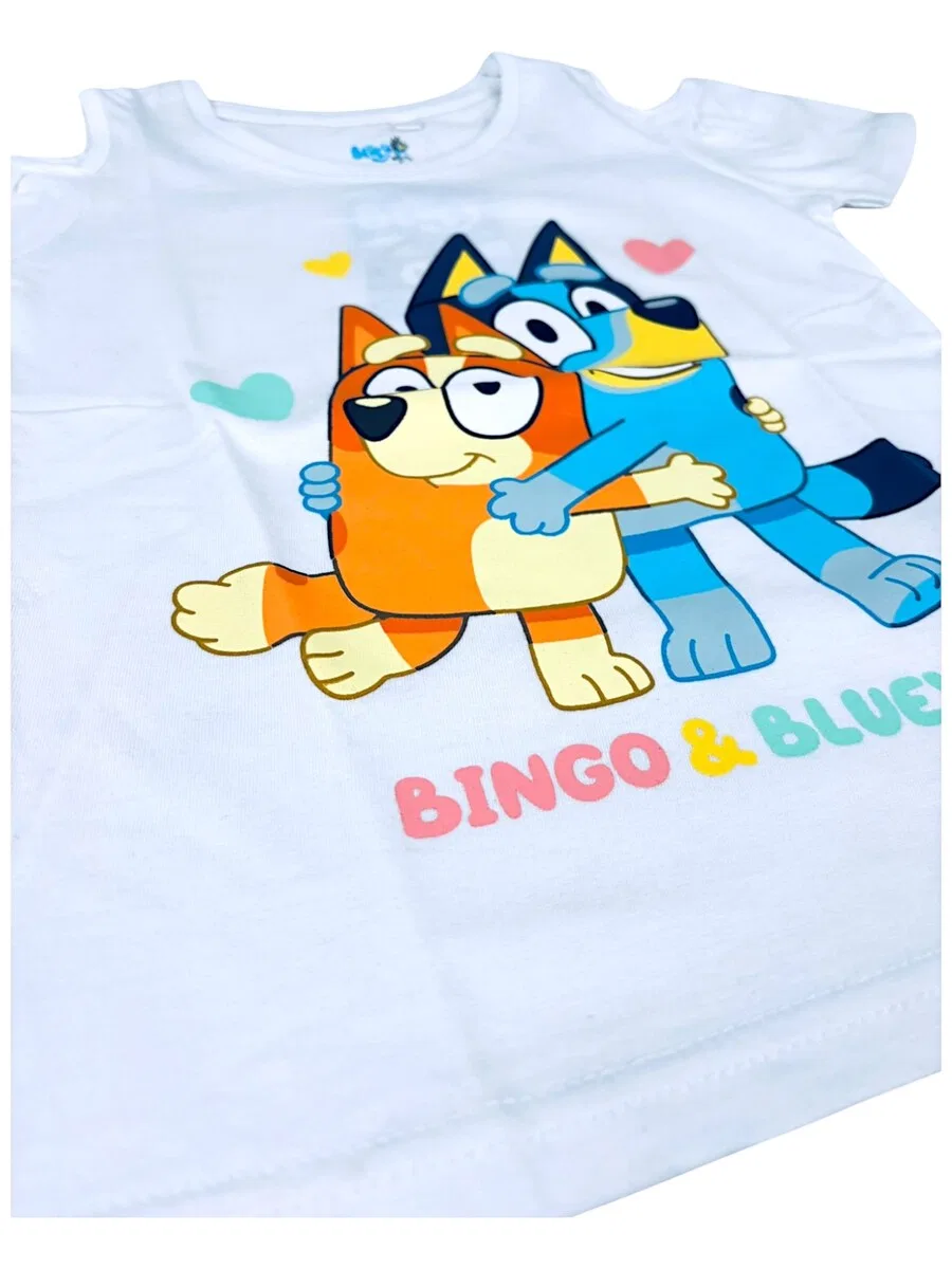 Футболка Bluey & Bingo белого цвета — фото 3