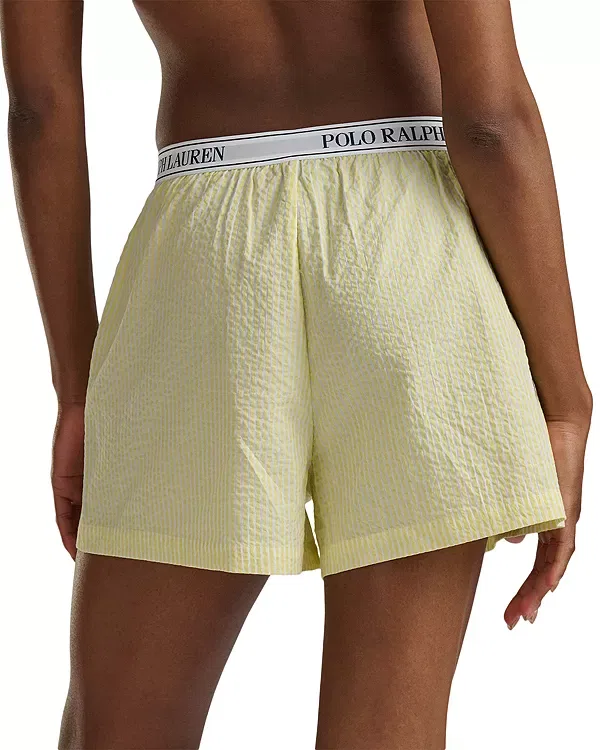 Женские шорты-боксеры из сейрсакера Polo Ralph Lauren, Lemon Verbina — фото 4