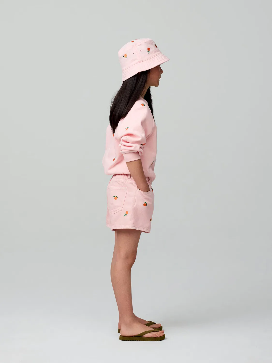 Толстовка с вышивкой Arket, Rosa/Orangen