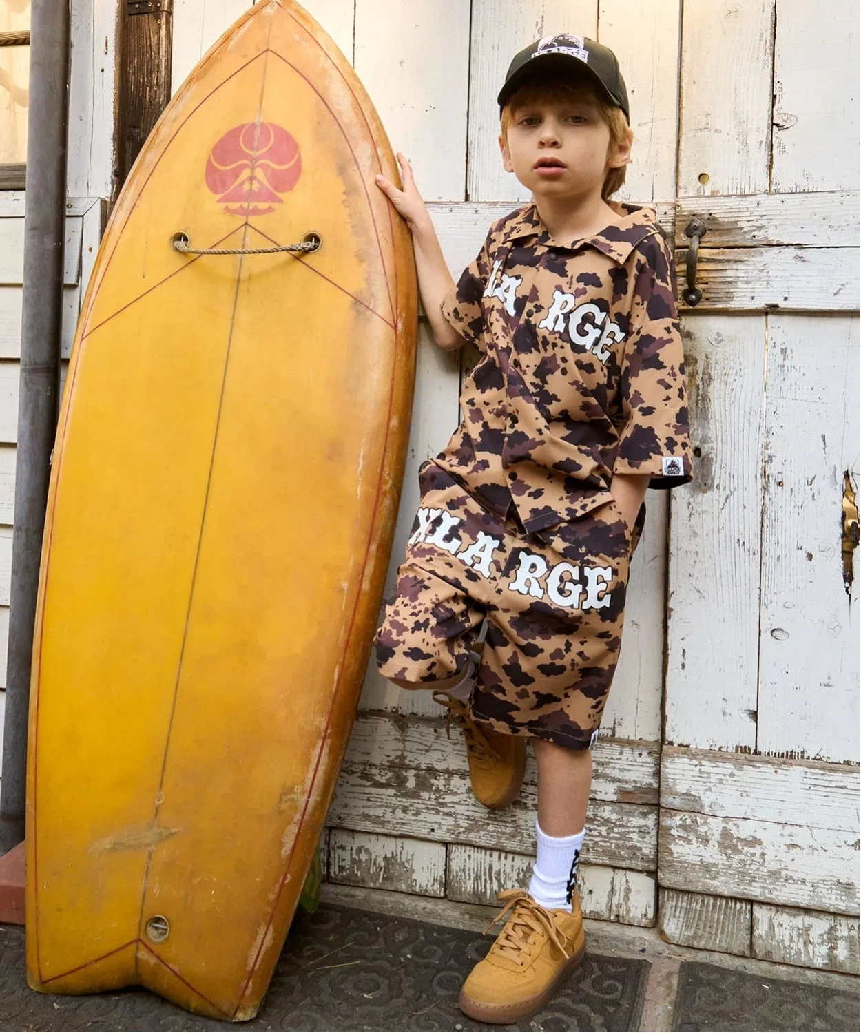 Детские шорты с принтом Animal All-Over XLARGE KIDS, Beige — фото 2